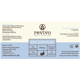 Revivo 450mg Soft Gel CBD Capsules Label Information